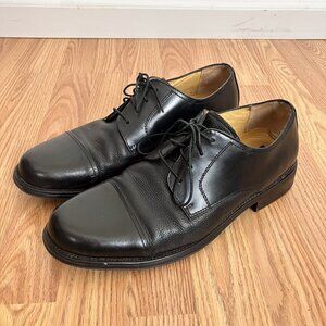 Men's Dockers Premium Leather Lace Up Oxford Black Dress Shoes Size 11